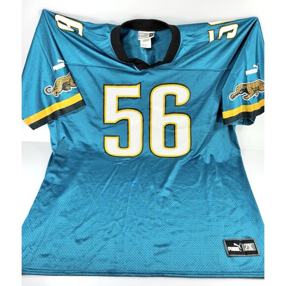 Authentic 90's Puma NFL Jacksonville Jaguars Hardy Nickerson Jersey Size 2XL - Picture 2 of 11